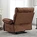 HOMYEDAMIC Oversized Recliner Chair Extra Wide Large Recliner for Adults 350lbs with Lumbar Support Pillow Nursery Chair Living Room (Manual, Brown-6002)