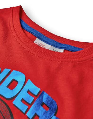 Pyjama Spider-Man garçon en rouge et bleu avec ensemble graphique manches longues