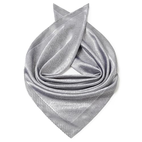 Image of 35 inch Men's Large Square Jacquard Scarf - Cowboy Wild Rugged Style, With Gift Packed