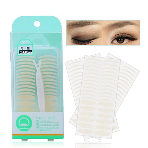 Ultra Invisible Fiber Double Eyelid Tape Stickers -Instant Eyelid Lift Without Surgery,Perfect for Hooded, Droopy, Uneven, or Mono-eyelids (144 Pairs Slim + 144 Pairs Wide)