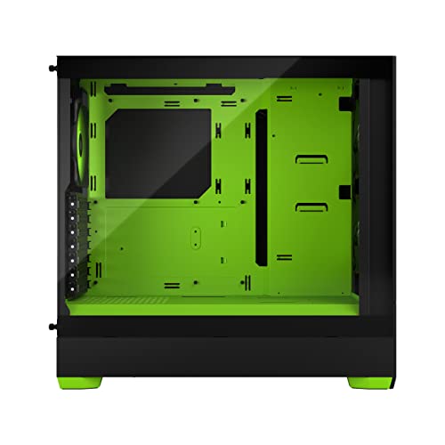 Pop Air RGB Green Core - Tempered Glass Clear Tint - Honeycomb Mesh Front – TG side panel - Three 120 mm Aspect 12 RGB fans included – ATX High Airflow Mid Tower PC Gaming Case - Case PC - Immagine 2