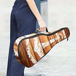 opleicx Housse pour ukulélé Ancjor blanc dans un étui en bois pour ukulélé soprano ténor concert 58,9 cm d’épaisseur 10… - Les Beatles, Paul McCartney, John Lennon, RIngo Starr, George Harrison opleicx Housse pour ukulélé Ancjor blanc dans un étui en bois pour ukulélé soprano ténor concert 58,9 cm d'épaisseur 10… – Image 6