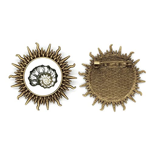 Broche en métal noir motif escargot Sonne Haken accessoire mode épingle veste