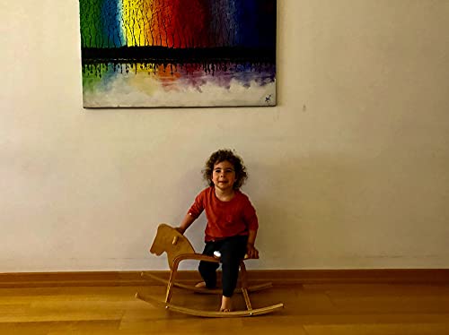 Kidodido Schaukelpferd - Holz Schaukelspielzeug - Montessori Spielzeug für Kleinkind - Schaukeltiere für Baby - Kleine… – Bild 7