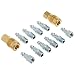 Milton (S-210) 1/4" NPT M-Style Coupler and Plug Kit, (12-Piece)