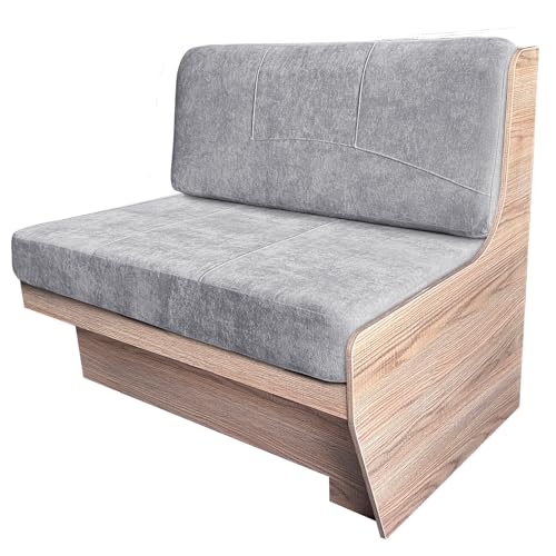 SHADEPLUS RV Dinette Cushions Replacement Camper Seats RV Replacement Cushions with High Density Foam RV Dinette Seat Including 1 Backrest & 1 Bench 38Gery