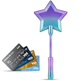 XMSHENG Estrella para Tarjeta De Crédito Impresa en 3D Varita Mágica para Tarjeta de Credito (Gradiente)