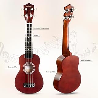 ADM Ukulele for Beginners Hawaiian Wood Ukelele Kit for Kids Adult Student Starter Professional Ukalelee Pack Bundle with Free Lessons Gig Bag Strap Nylon String Tuner (Brown, 21 Inch) - Les Beatles, Paul McCartney, John Lennon, RIngo Starr, George Harrison ADM Ukulele for Beginners Hawaiian Wood Ukelele Kit for Kids Adult Student Starter Professional Ukalelee Pack Bundle with Free Lessons Gig Bag Strap Nylon String Tuner (Brown, 21 Inch) – Image 2