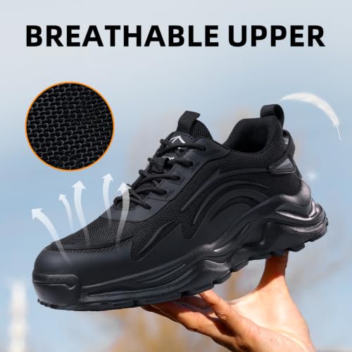 Image of Steel Toe Shoes for Men, Lightweight Safety Work Shoes