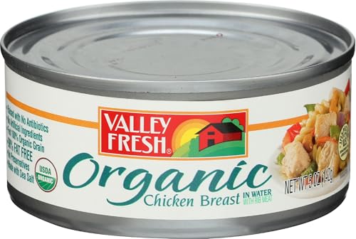 VALLEY FRESH, Organic White Chicken in Water, 5 Ounce