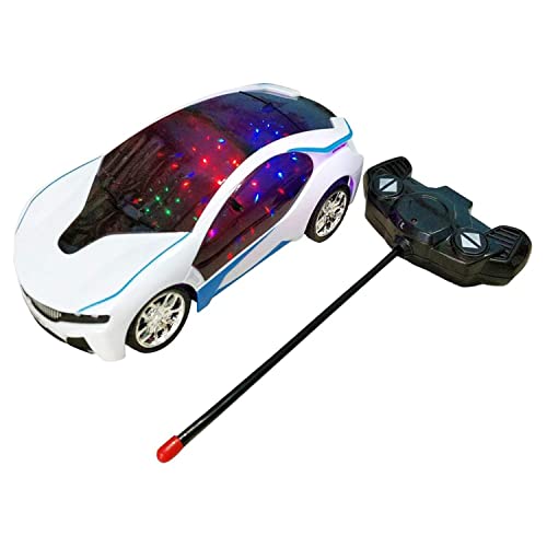 Image of Remote Control Car | RC Car | Hi-Tech| Racing Car | White | Rechargeable | Led Light, Multicolor ( Remot-Car-Toy-051 )