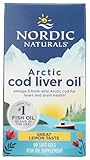 Nordic Naturals, Cod Liver Oil Arctic Lemon 1000mg, 90 Softgels