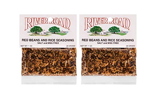 River Road Red Beans and Rice Seasoning (Salt-Free, No MSG Blend), 1 Ounce Bag (Pack of 2)
