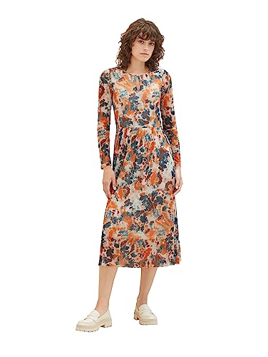 TOM TAILOR Damen Mesh Kleid mit Muster – Ansicht 2