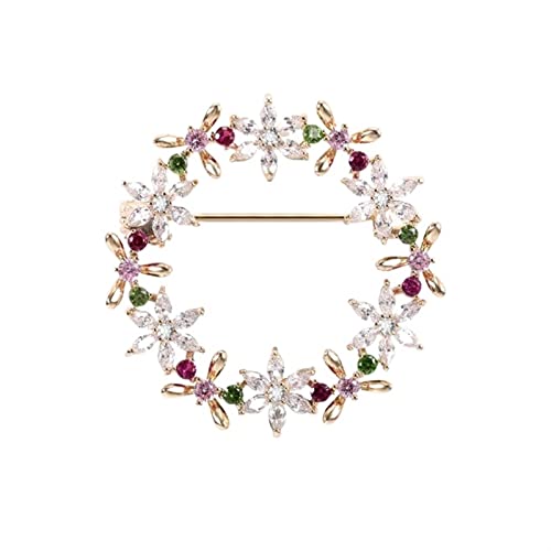 Broche fleur de prunier en cristal de luxe pour sublimer vos vestes et écharpes