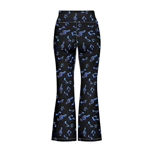 Musical Note Children's Flared Yoga Pants Stylish High Waisted Long Leggings 2025 Kids Bell Bottoms3