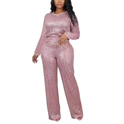 Survêtement de sport à paillettes femme ensemble confortable manches longues idéal pour fête