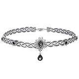 CoTeeZa Handmade Viking Crown Fairy Circlet Headpiece Medieval Crystal rhinestone Tiara Renaissance