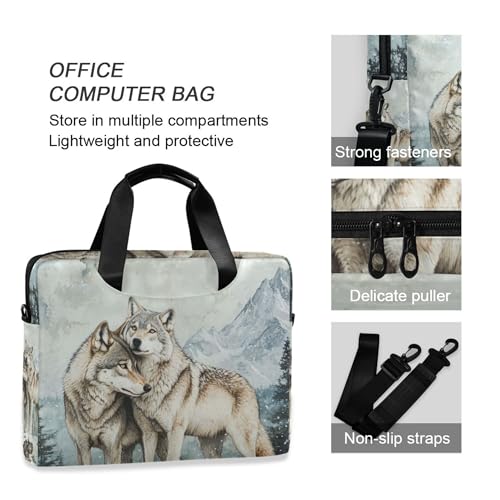 Funda para laptop ALAZA Wolves Snow Montain 13-15.6 pulg miniatura 5