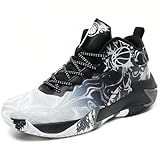 MAIZUN Mens Basketball Shoes Fashion Non-Slip Lightweight Breathable Outdoor Sneakers Cushioning Workout Shoes for Running Walking Sports Training Black