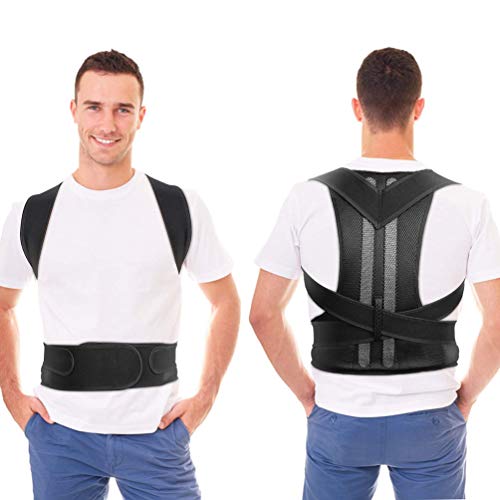Posture Corrector for Men and Women Adjustable Upper Back Brace for Neck, Back and Shoulder Pain Relief Lumbar Support (XXL)