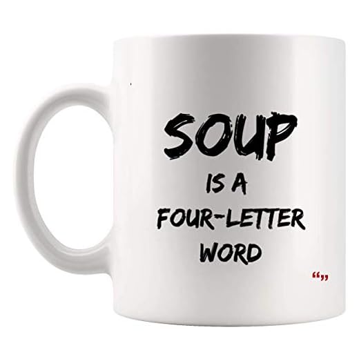 Rolig skämtmugg för män kvinnor kaffekopp - unika muggar soppa fyra bokstäver ord rolig 4 bokstäver ord inspirerande unik present