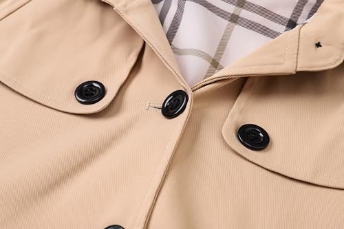 Image of SANGTREE Girl's Waterproof Trench Coat Hooded Lightweight Windbreaker Rain Jackets