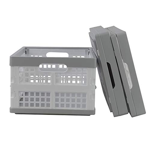Parlynies Caja Plegable Almacenaje PláStico, Paquete de 3 Caja Plegable con Asas