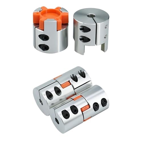 Acoplamiento flexible de aluminio D80L115 para eliminar vibraciones en ejes de motor de 20-45mm 6