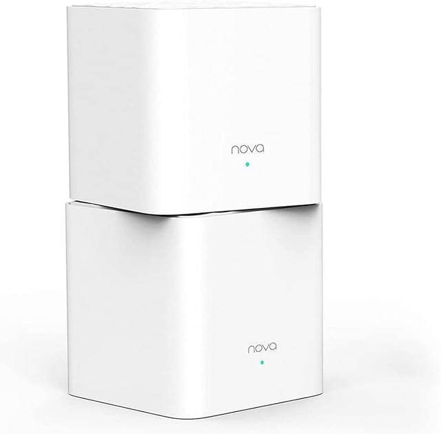 Tenda Nova MW3 Mesh WiFi System - Up to 2500 sq.ft. Whole Home Coverage, WiFi Router and Extender Replacement, AC1200 Mesh Router for Wireless Internet, Works with Alexa, Parental Controls, 2-pack