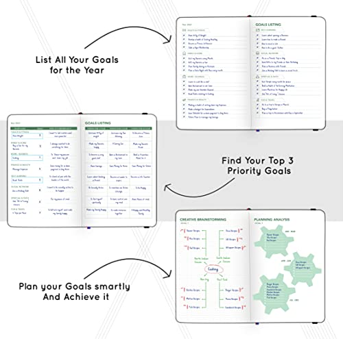 Image of PLANNER STAR 2022 Dated (Jan 2022 - Jan 2023) Monthly & Weekly Life Planner| A5 Size | Organizer, Journal | Plan for Time Management, Productivity & Positivity (Steel Grey)