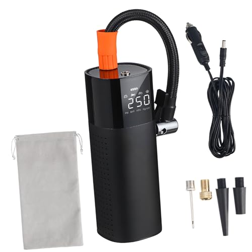 Cabilock Portable Car Tire Inflator with Digital Screen Pressure Monitoring Automatic Shutoff and LED Compressor for Cars Motorcycles Bicycles and Trucks