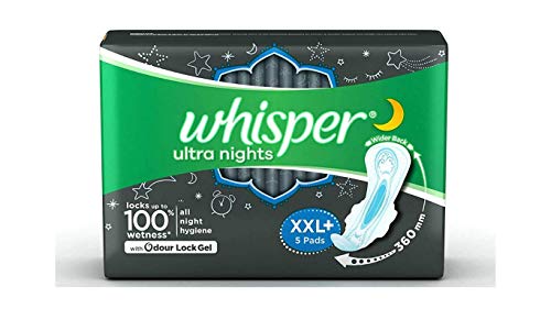 Image of Whisper Ultra Nights Xxl + Wings - 5 Pads, Pack of 1
