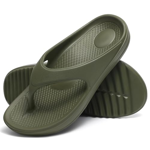 Image of shevalues Orthopedic Sandals for Women Arch Support Recovery Flip Flops Pillow Soft Summer Beach Shoes