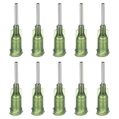 PATIKIL 16Ga X 2 Zoll Applikationsnadelspitzen, 10 Stück, Edelstahl + Kunststoff, Stumpfe Luer-Lock-Spitzen, Für Kleber, Öl, Tinte Und Mehr