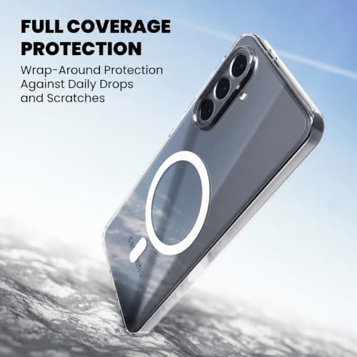 Image of DIZORO Crystal Clear Magnetic Compatible with Samsung A37 Back Cover case with Anti-Yellow (Compatible with Magsafe) Anti-Scratch | Shockproof Transparent Cover