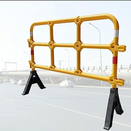 Clôture portable route et panneau de contrôle de la circulation avec barrière jaune 0,9m