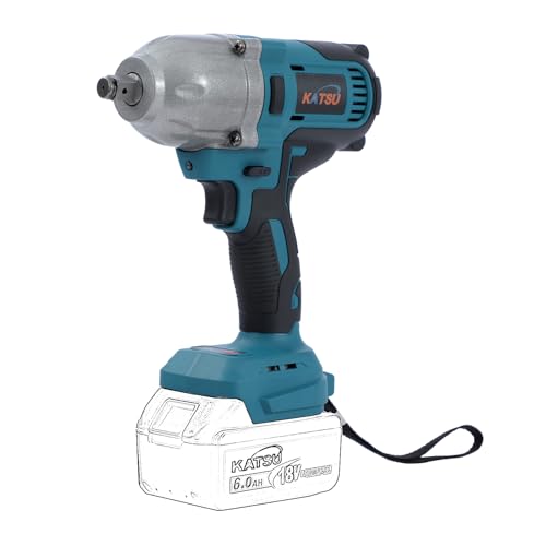 KATSU FIT-BAT 21V Brushless Cordless Impact Wrench 1/2 Inch 800N.M High Torque Wirelss Electric Impact Wrench with Brushless Motor, No Battery or Charger 102472