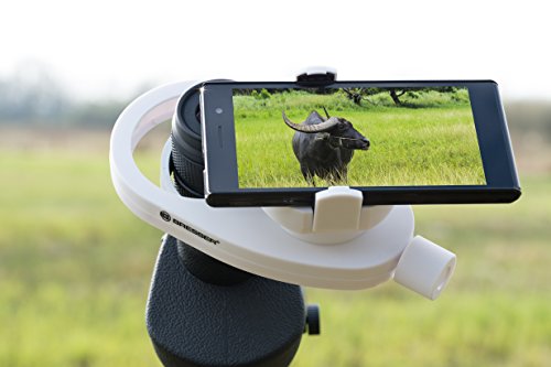 Bresser Universal Smartphone Adapter für Teleskope, Mikroskope, Spektive, für Okulare bis 68 mm Durchmesser und geeignet für Smartphones mit einer Breite von 50-88mm