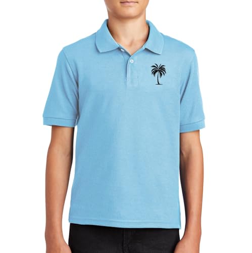 Boys Girls Kids Casual 𝐏𝐨𝐥𝐨 T-Shirt, Short Sleeve Lapel Button Up Tee, Summer Athletic Comfort Clothes for Children2