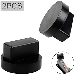 EXLECO 2 Pcs Jack Pad en Caoutchouc (65x40mm) Universal Jacking Tampon pour Protecteur de les voitures et les VUS pour Crics et Elévateurs