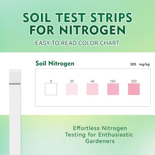 Image of HOVIRAN Soil Test Strips for Nitrogen, 125 Strips Home Soil Test Kit for Lawns Garden