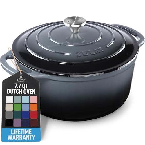 Zulay 7.7 Qt Enameled Cast Iron Dutch Oven