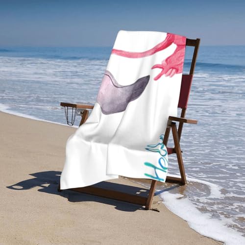 Serviette de bain drap microfibre Hello Glasses ultra douce imprimée - 6