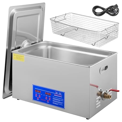 VEVOR 22L Ultrasonic Cleaner Professional Lab Ultrasonic Cleaner Stainless Steel with Timer Heater for Jewery Dental Part Tools Cleaning(22L)