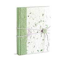 Album Foto 23x30 Cm Con 30 Fogli - Carta Riso Lilla, Chiusura Bottone E Spago, Made In Italy - Foto 3