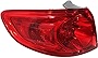 Evan-Fischer Tail Light Assembly Compatible with 2007-2009 Hyundai Santa Fe Outer Driver Side