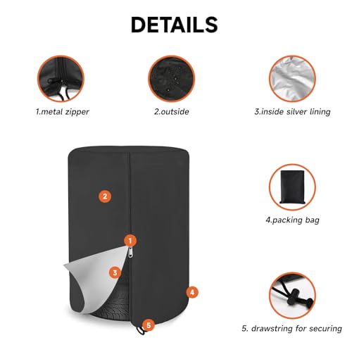 Image of Waterproof Tire Covers for Storage,Large Tire Storage Bags(Holding 4 Tires Up, Diameter 33 inch)