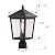 zeyu Outdoor Post Light, 16 Inch Exterior Pole Light Pillar Lantern with Clear Glass Shade and Black Finish, 20076P