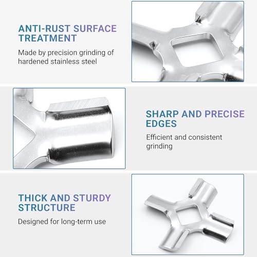 WPW10408733 Stainless Steel Meat Grinder Blade Replacement, Compatible with FGA/FGA1 Model Food Grinder Attachments - Fits for K-itchenAid Stand Mixer Accessories - Thumbnail 4